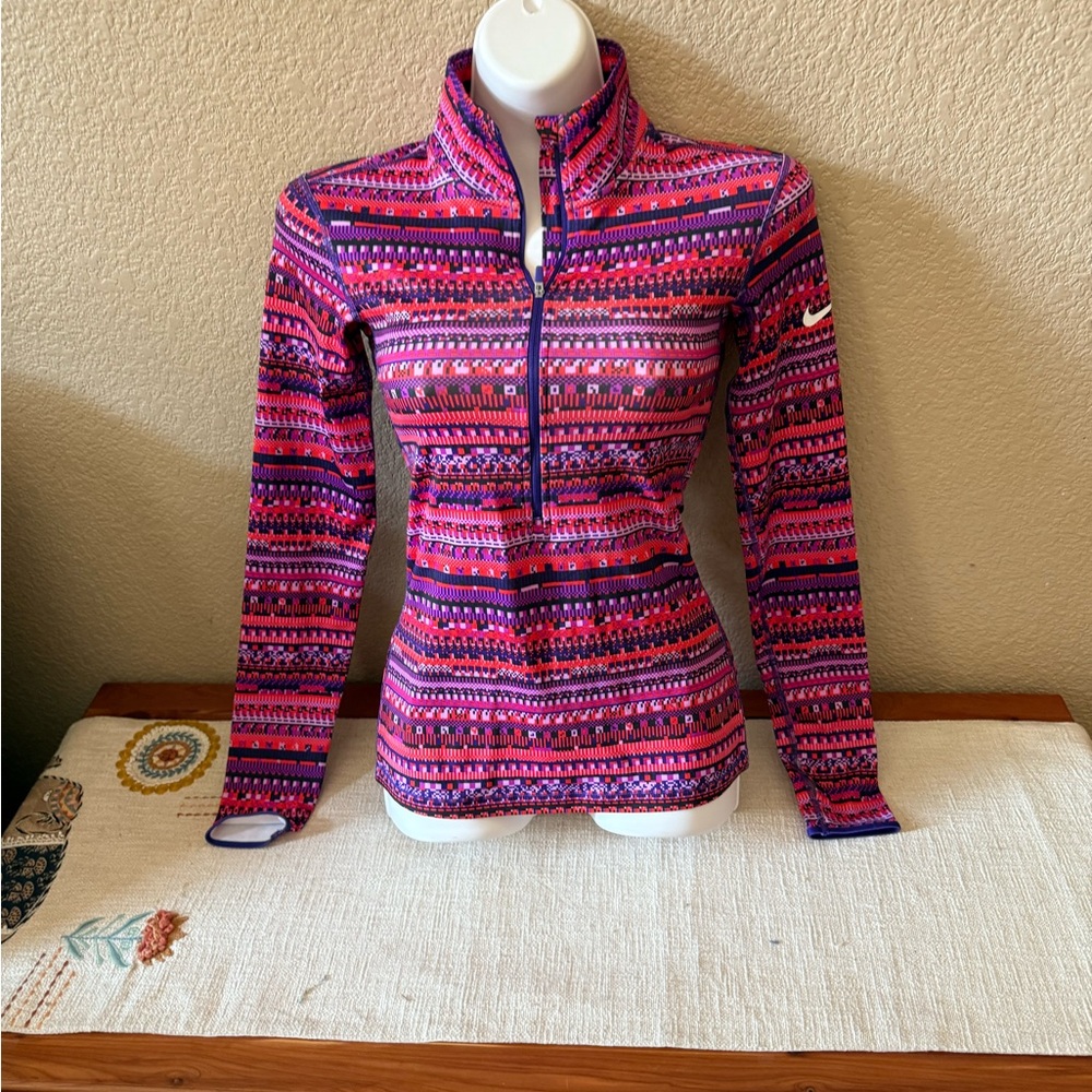 EUC Nike Pro Dri-Fit Aztec Half-Zip Jacket -XS